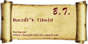 Buczák Tibold névjegykártya